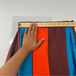 Anthropologie  Eva Franco Flounced Midi Skirt Satin Plaid NWT Size 4 Photo 12