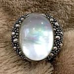 Sterling Silver MICHAEL DAWKINS Starry Night Mother of Pearl Ring Photo 6