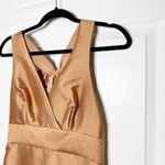 J.Crew Size 0 Wool Silk Copper Colored Bow Back Cocktail Dress Wedding Guest Photo 2