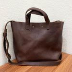 PLG PORTLAND Leather Goods “Almost Perfect” Mini Crossbody Tote Bag Brown Photo 1