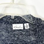 kim rogers XL Cardigan Blue White Marled Knit Sparkly Open Front Sweater 1733 Photo 2