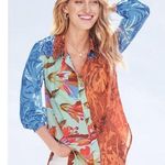 Soft Surroundings  Hermosa Tunic Shirt Multi Print Large 102 Photo 0