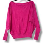 Andree by Unit  women's size small hot pink sweater boatneck dolman sleeves Photo 7