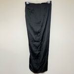 Topshop  Black Wrap Satin Midi Skirt New 4 Photo 6