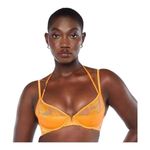 Savage X Fenty Women's Strap Up Lace Plunge Bra Mint Green Size 36D Satin Lace Photo 2