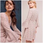 Anthropologie  Maeve Susie Tweed Bell Sleeve Swing Mini Dress Size Small Photo 1