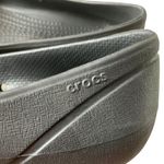 Crocs  Lina cap toe rhinestone patent slip on black ballet comfort shoes size 7 Photo 2