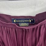 Anthropologie Pankaj & Nadhi Deep Purple Wine Pleated Maxi Skirt Size XS India Photo 6