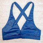 Victoria's Secret Victoria’s Secret Sport Steel Metallic Blue V Neck Sports Bra Size Small Photo 0