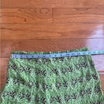 ZARA  wide leg flowy printed viscose palazzo pants green Sz M Photo 11