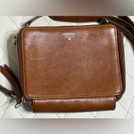 Fossil  Crossbody Convertible Belt Bag Square Wallet - Leather Silver Hardware Photo 1