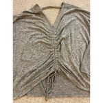Lucky Brand  Heather Gray V-Neck Cinch Tie Back Sweater M Photo 6
