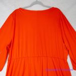 Eloquii New!  orange red tie‎ front V neck bell sleeve dress, size 20 Photo 10