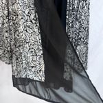 Chico's Easywear Silver Velvet Open Front Cardigan Dressy Cocktail Size 2-12/14 Photo 4