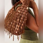 ASOS  - True decadence satin bronze brown embellished fringe beaded bag Photo 1