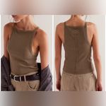 We The Free NWT Free People Mia Tank - caiman army green tan - XS Photo 2