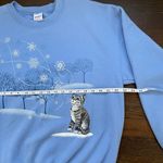 Blue Cat Crewneck Sweatshirt Size L Photo 3