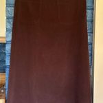 Denim & Co. Brown Maxi Skirt Elastic Waist Pockets Career Casual Size M Photo 0