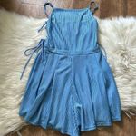 Lucy in the Sky Meredith Ties Romper In Blue Stripes Photo 1