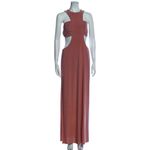 MISA Los Angeles Lyra Cut Out Jersey Knit Maxi Dress Cocoa Brown Size S NWT Photo 4