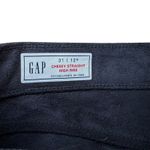 Gap  Cheeky Straight‎ High Rise Black Faux Leather Pants Women's Size 31/12R Photo 2