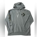 Converse  Camouflage gray hooded logo pullover hoodie sweatshirt size Medium Photo 0