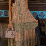 ZARA Ruffled Multicolor Maxi Dress Sz S Photo 0