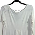 La Perla  Studio Nightgown Off White Long Sleeve Lace Trim Sz 2 Photo 3