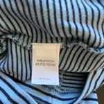 J.Jill  3/4 Sleeve Striped Lightweight Shirt Dress Women's XS Petite Blue Black Photo 9