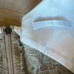 Black Halo 
White Sheer Lace Back Dress Size 4 Photo 5