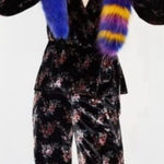 ZARA  Pants  Floral Velvet Boho Wide leg  Size  Small Photo 0