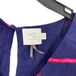 HD in Paris Anthropologie HD in Paris Size 2 Striped Pane Midi Dress Blue and Pink Photo 2