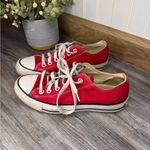Converse  All Star Unisex Red Lace Up Low Top Punk Sneaker Shoe Mens 5 Womens 7 Photo 3