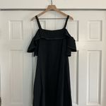 Gibson Latimer  Black Ruffle Mini Dress Photo 4