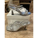 Sandro NEW Silver Metallic Leather Heel Sandals size 36 Photo 6