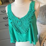 Rue 21 Crochet Lace Flowy Rayon Linen Crop Top Photo 7