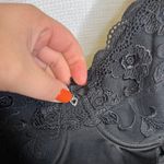 None Black Lace Trim Full Figure Bodysuit Shapewear Adjustable Straps 2X Photo 2