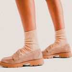 Dulce Vita Chunky Academia preppy lug sole Elias Dune Suede almond Toe Loafer 11 Tan Photo 0