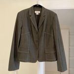 Calvin Klein Vintage 90s Contrast Stitch Blazer Jacket Grey Size M Photo 6