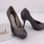 Nina Ricci Leather Structured Heel Platform Pump Slate Grey & Brown Size 6.5 (6) Photo 6