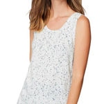 J.Jill Multi Tweed Lightweight Shell Tank Top Medium Soft Stone Cotton EUC White Photo 0