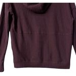 Chaser  XS Waffle‎ Knit Hoodie Pullover Maroon Cozy Minimalist Loungewear Comfy Photo 11
