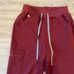 FIGS  Burgundy Red Zamora Jogger Scrub Pants Uniform Small XS Photo 2