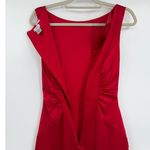 Cache Satin Y2K Cocktail Dress Sz 4 Red Ruched Holiday Valentines Bodycon USA Photo 6