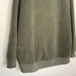 Athleta Talus Olive Green Sherpa 1/2 Zip Pullover Jacket Womens Large Photo 3