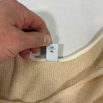 EUC VER Knit Maxi Dress Tank Style Beige Ribbed Drawstring Sides Slits XL Tan Photo 5