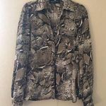 Jones New York Snake skin print button down top Photo 0