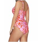 NWT NIPTUCK Swim Pink/Orange
Twist Front One Piece Swimsuit Mukti Photo 1