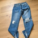 Avec Les Filles  Split Raw Hem Distressed Jeans Photo 8