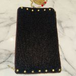 Mary Frances Brown Gold Beaded Cross Phone Bag Handbag Purse Crossbody Clutch Photo 2